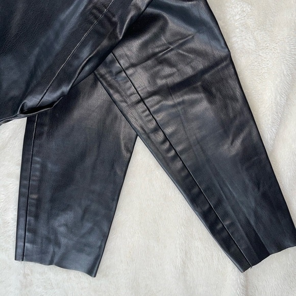 Zara - Skinny Faux Leather high rise black Pants size small - Picture 9 of 11